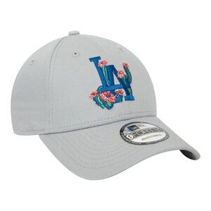 New Era Los Angeles Dodgers Floral Icon 9FORTY Adjustable Strapback Hat Cap Gray